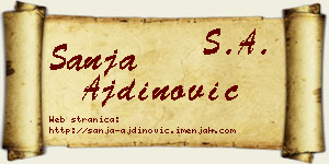 Sanja Ajdinović vizit kartica